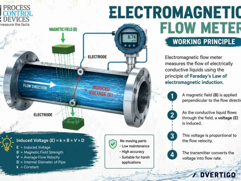 Electromagnetic flow meter working principle explained clearly