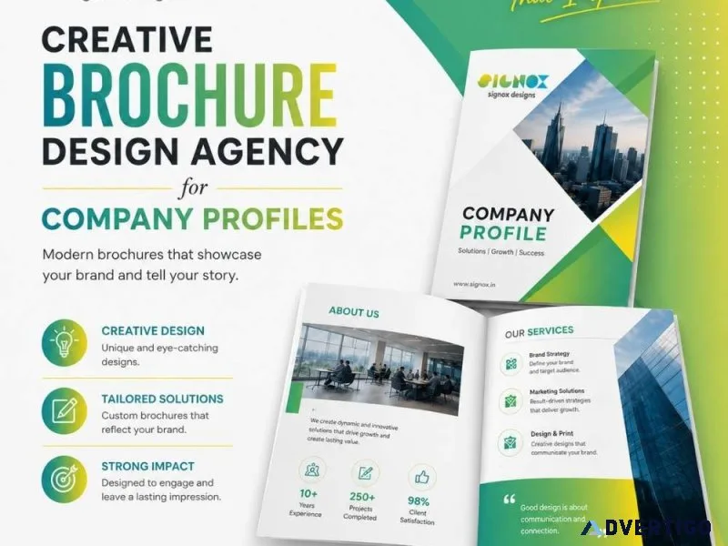 Creative brochure design agency for company profiles signox de
