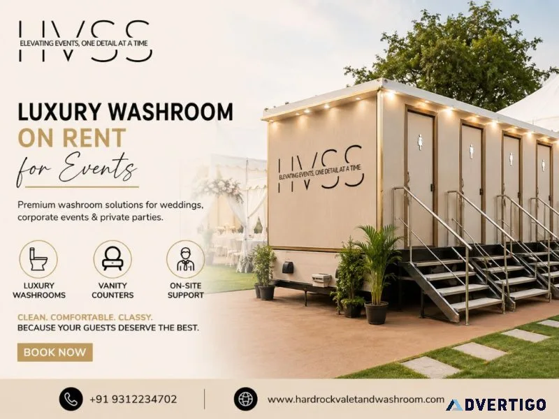 Luxury washroom on rent for events hardrock valet and washroom