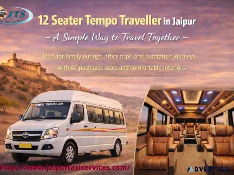 Tempo traveller on rent in jaipur affordable group travel ja