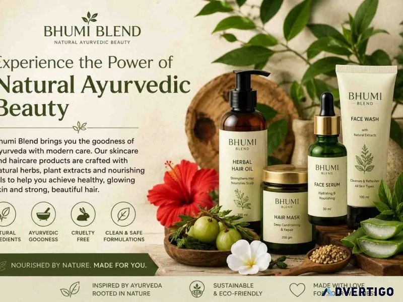 Bhumi blend natural ayurvedic beauty products