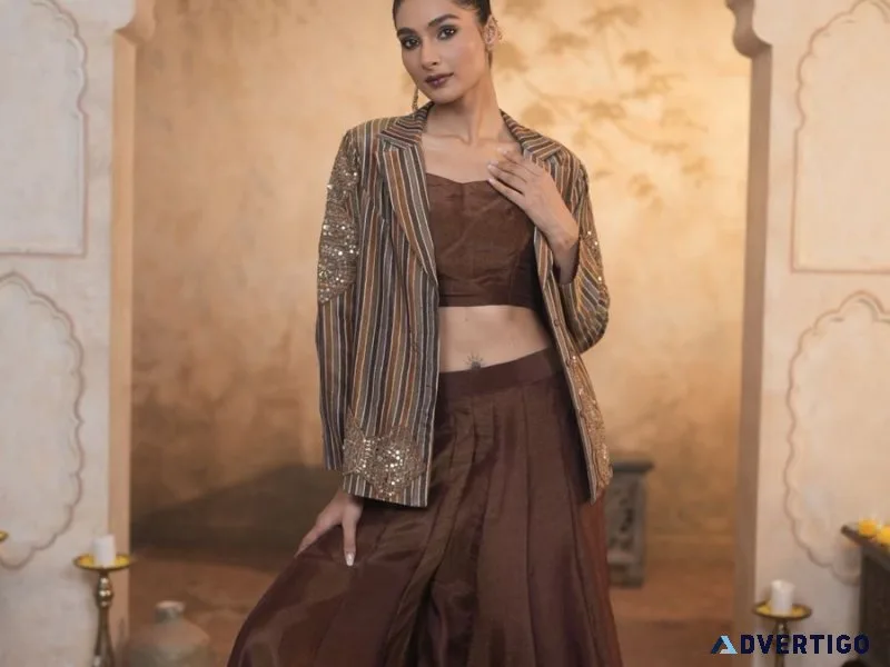 Indo western style suit for women for celebrations and outings