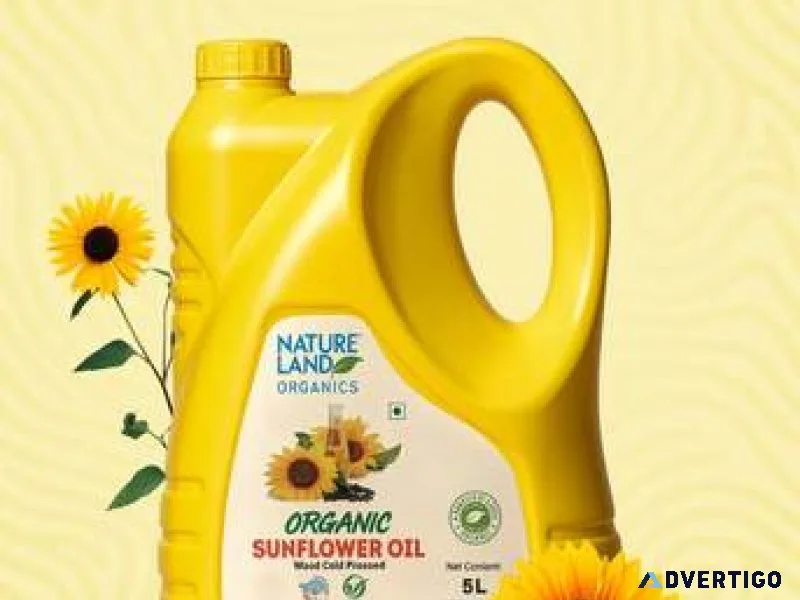 Nature land organics organic sunflower oil 5l