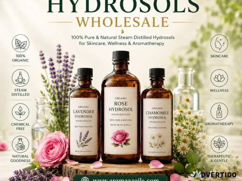 Organic hydrosols wholesale by aromaaz oils