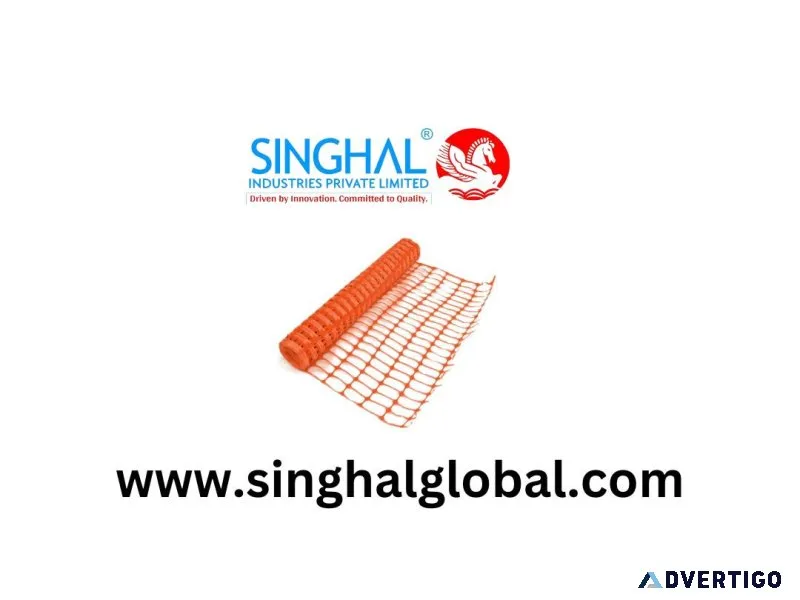 High visibility orange safety fence for secure boundaries