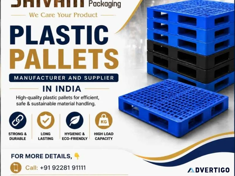 Plastic pallets manufacturer and supplier in india shivam pack