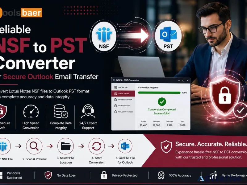 Reliable nsf to pst converter for secure outlook email transfer