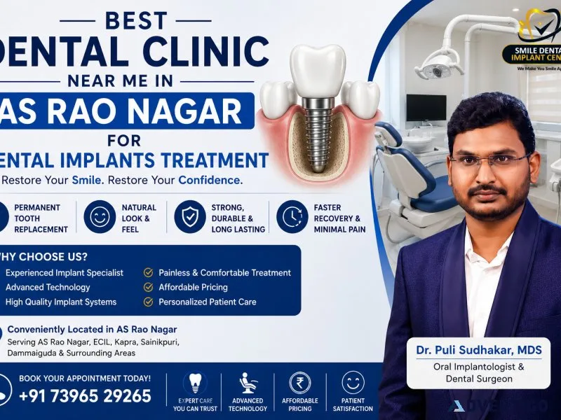 Best dental clinic for dental implants near as rao nagar