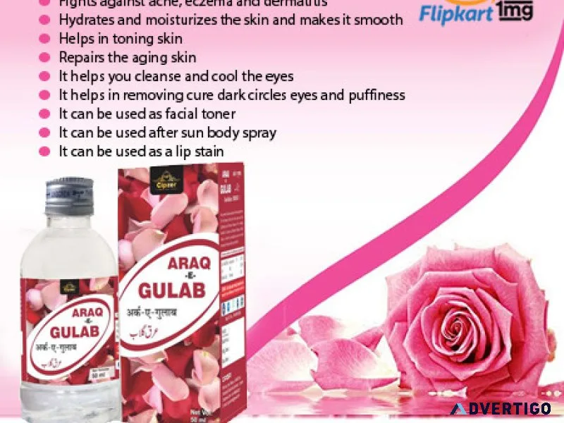 Cipzer arqegulab pure gulab jal for healthy skin dark circles
