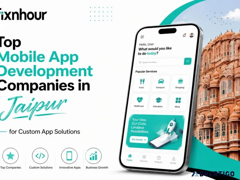 Top mobile app development companies in jaipur for custom app so