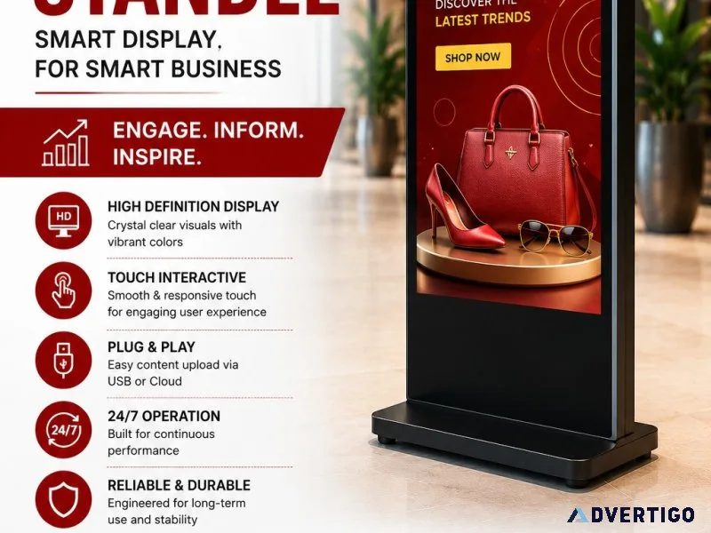 43 inch digital touch standee by saipur