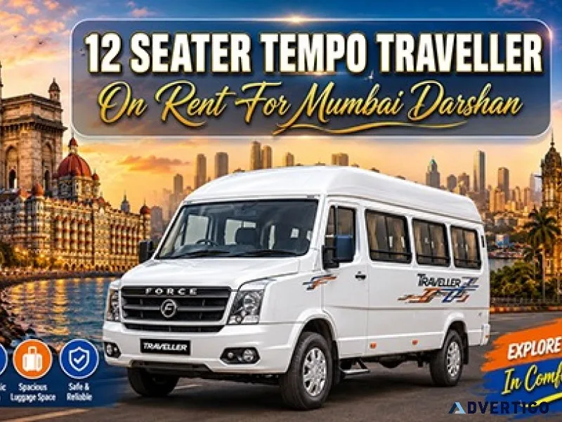 Luxury tempo traveller on rent for family group tours