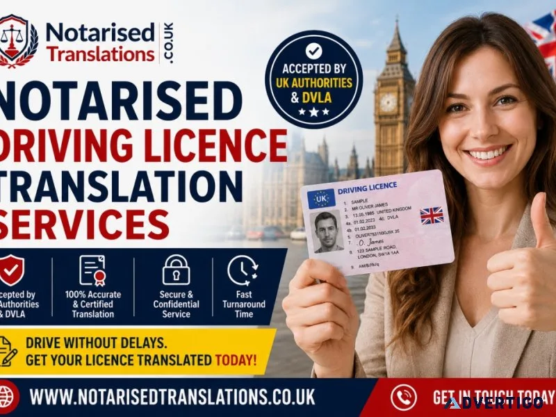 Certified notarised driving licence translation uk