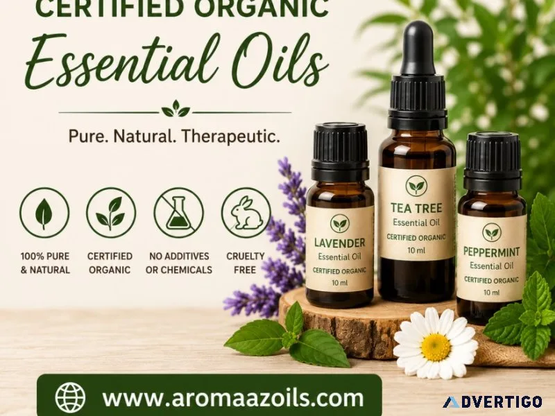 Certified organic essential oils