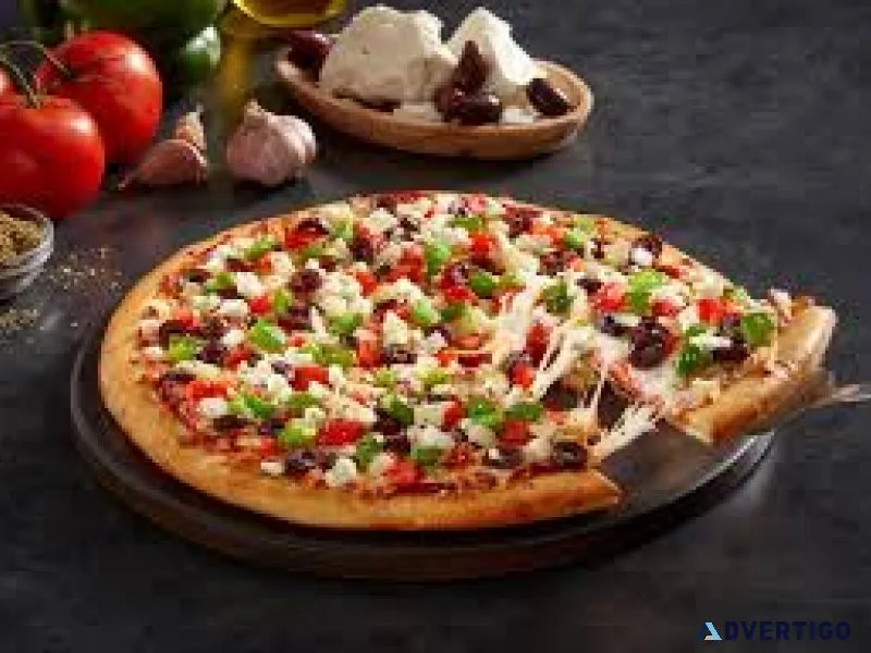 Hot crispy thin crust pizza made fresh daily