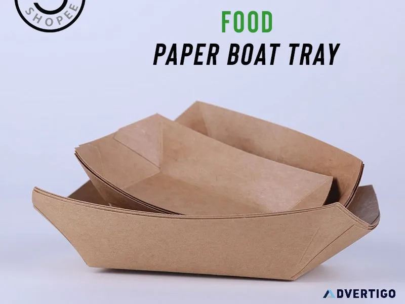 Buy disposable food paper boat tray online in bulk or wholesale