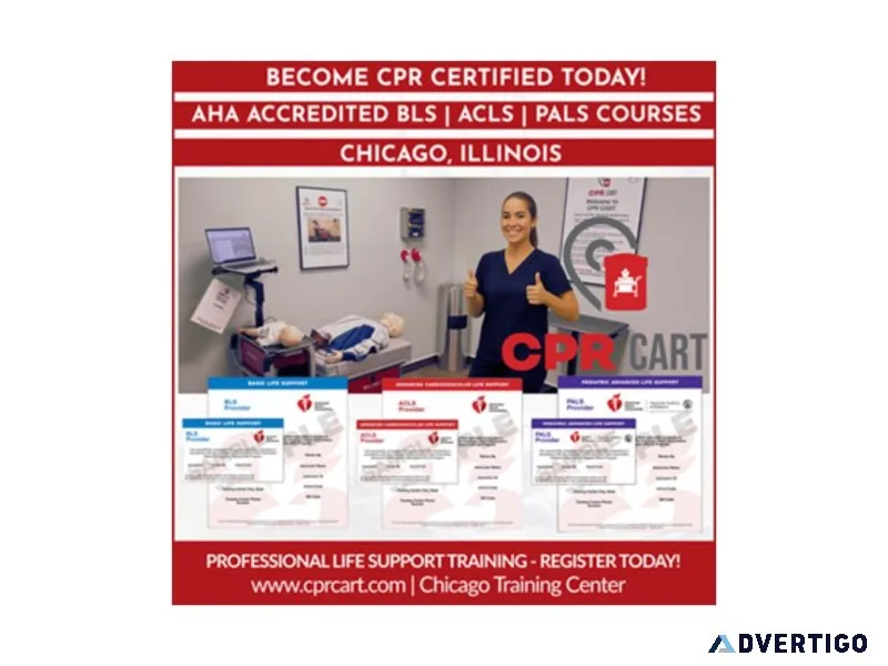 Cpr cart chicago trusted aha cpr bls acls pals training