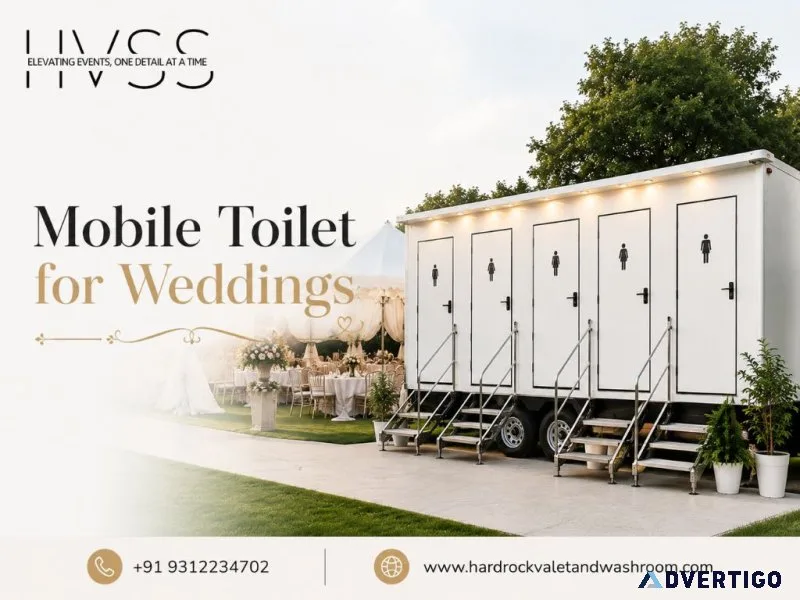 Mobile toilet for weddings hardrock delhi event service