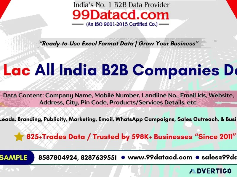 25 lac indian b2b companies for lead generation