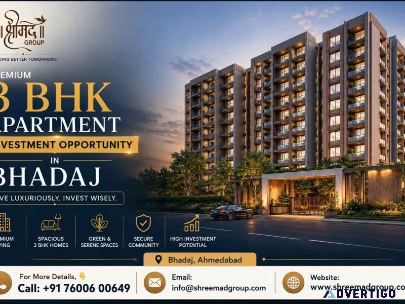Premium 3 bhk apartment investment opportunity in bhadaj shree