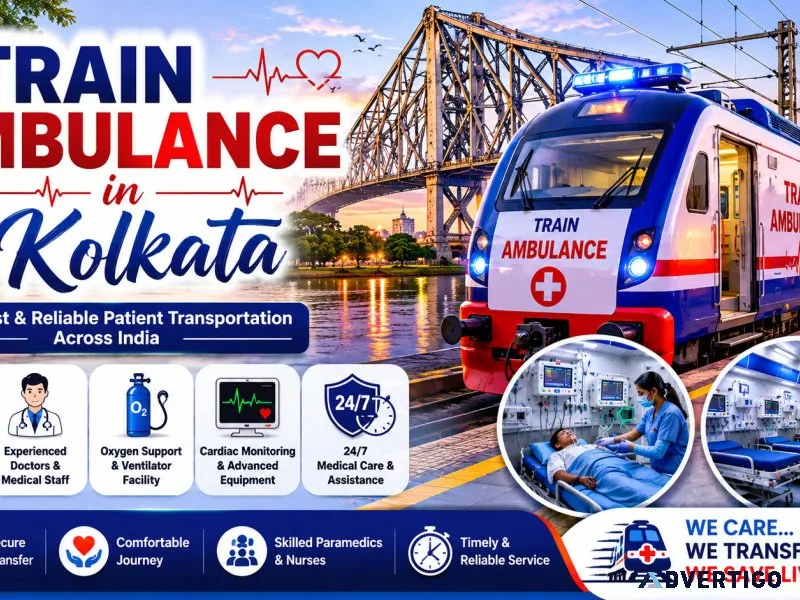 Fully icu equipped train ambulance service in kolkata