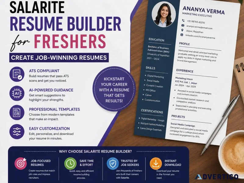Salarite resume builder for freshers create jobwinning resume