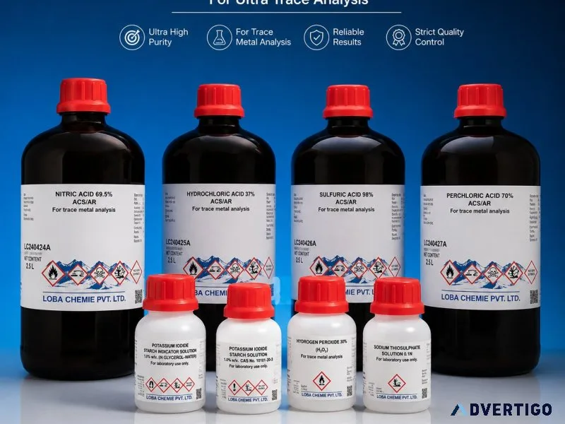 Reliable supply of ultrapure reagents for trace metal analysis