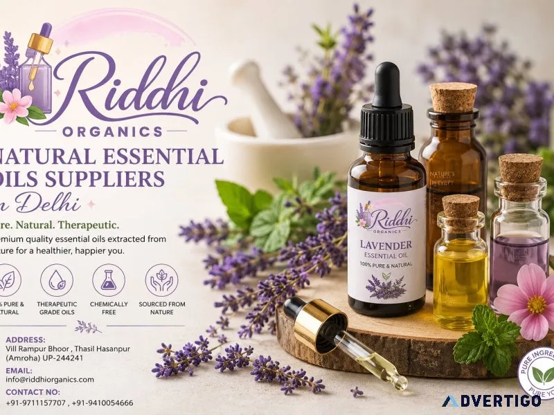 Natural essential oils suppliers in delhi riddhi organics