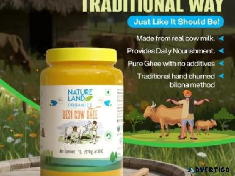 Organic premium cow desi ghee natureland organics