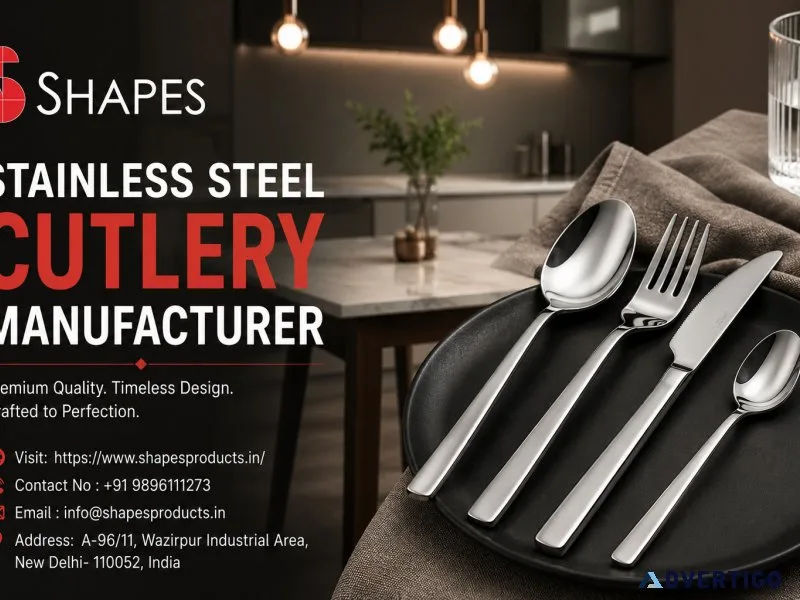 Stainless steel cutlery manufacturers shape products