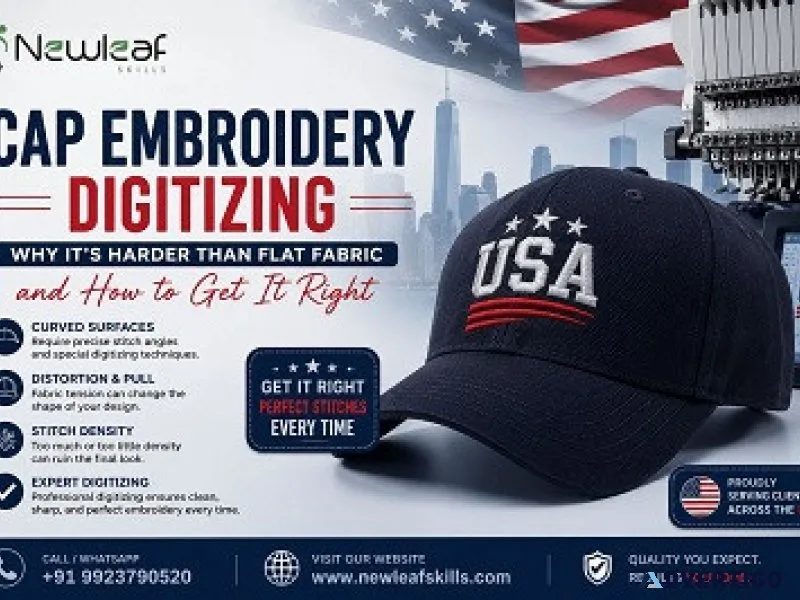 Cap embroidery digitizing service usa