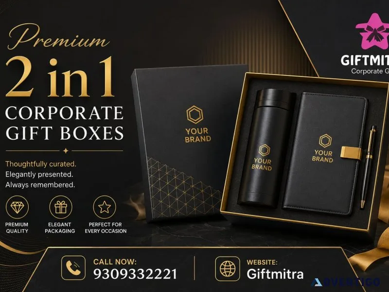 Premium 2 in 1 corporate gift boxes giftmitra