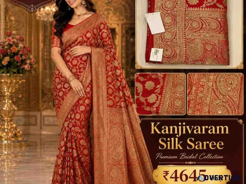 Luxury kanjivaram silk saree in lucknow bridal festive colle