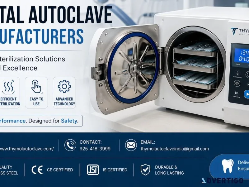 Dental autoclave manufacturers thymol autoclave india