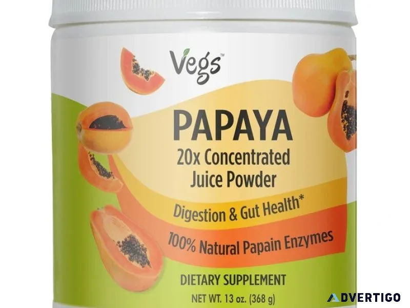 Papaya juice powder