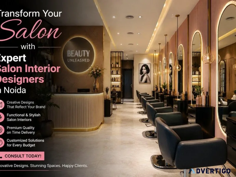 Transform your salon with expert salon interior designers in noi