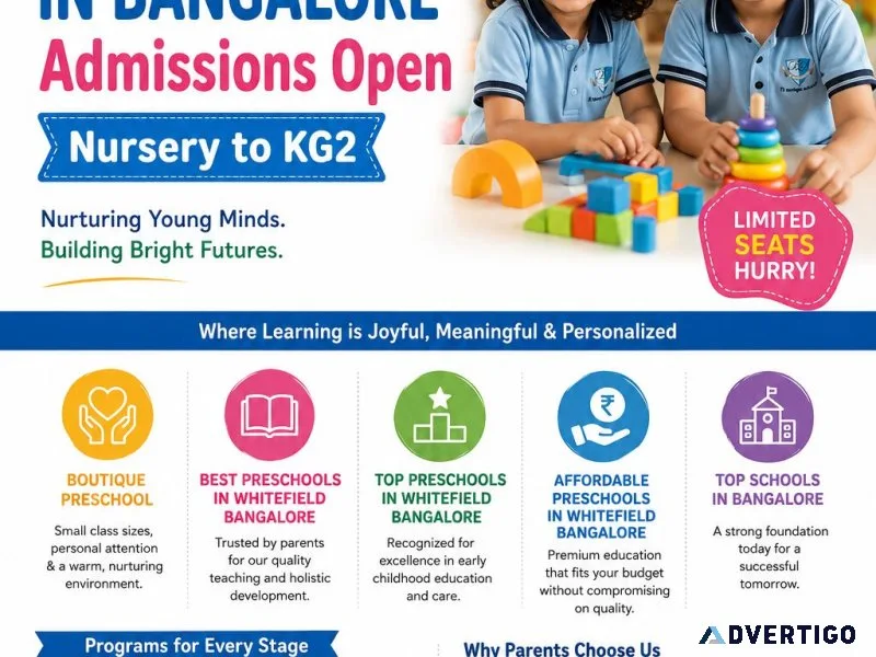 Top preschools in whitefield bangalore the bangalore school