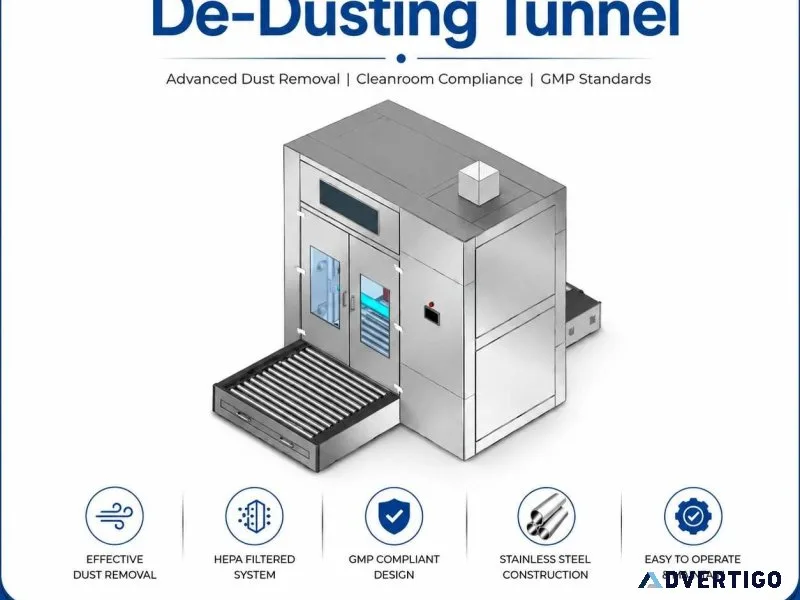 Industrial dedusting tunnel supplier pharma industry