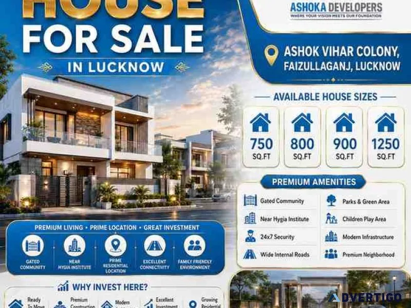 Premium house for sale in fazullahganj affordable houses for s