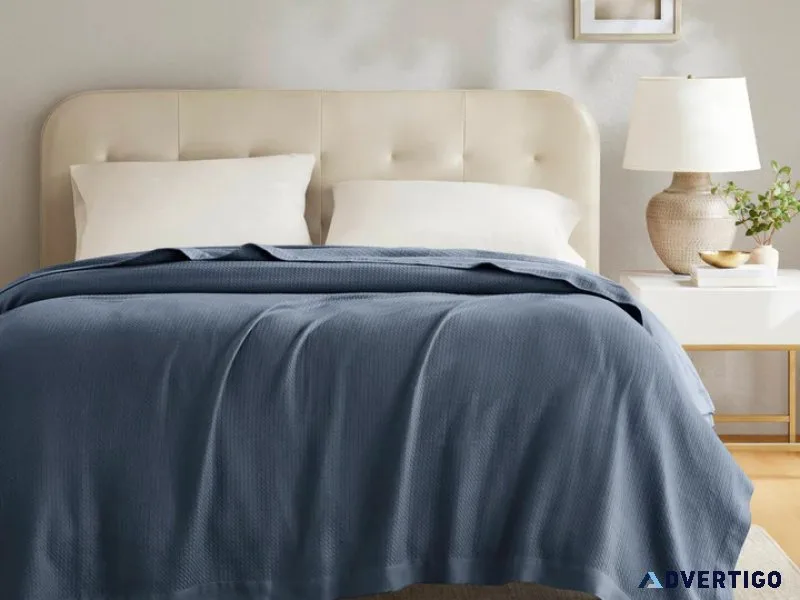 Egyptian cotton blanket cozy luxury for every season