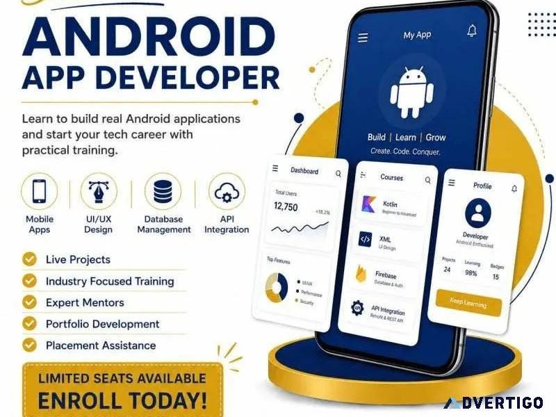 Best android app development course online in india by rynova so