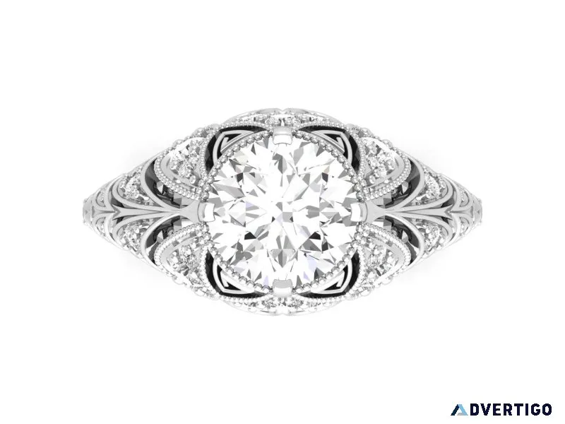 2 carat old european cut diamond vintage ring timeless antique