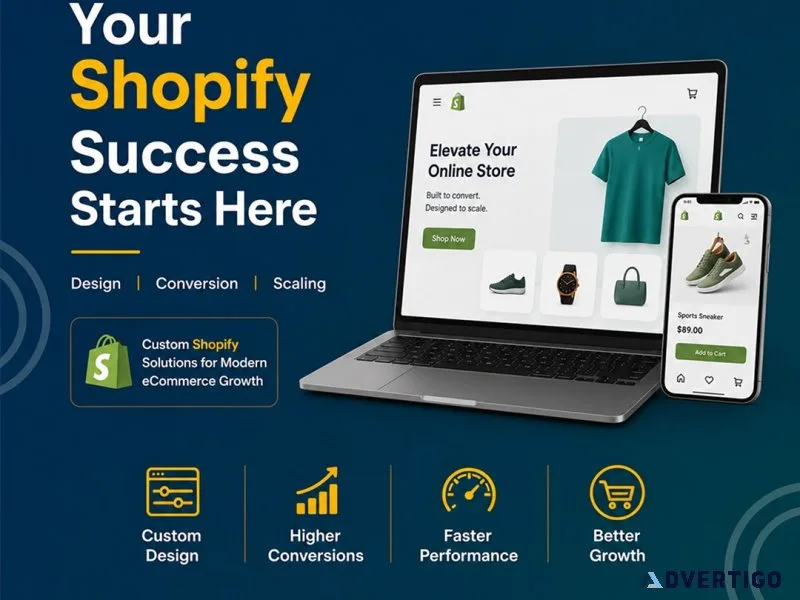 Custom shopify store development services for online businesses