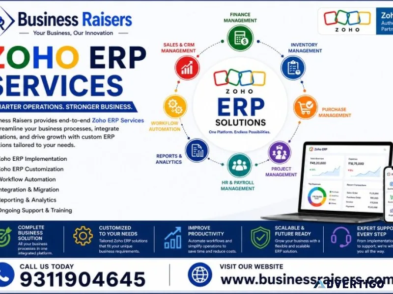 Zoho erp services zoho erp consultant implementation partner