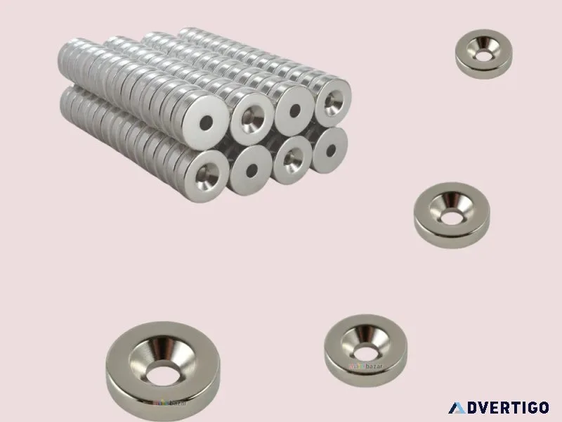 Neodymium Channel Countersunk Ring Magnet for Mounting