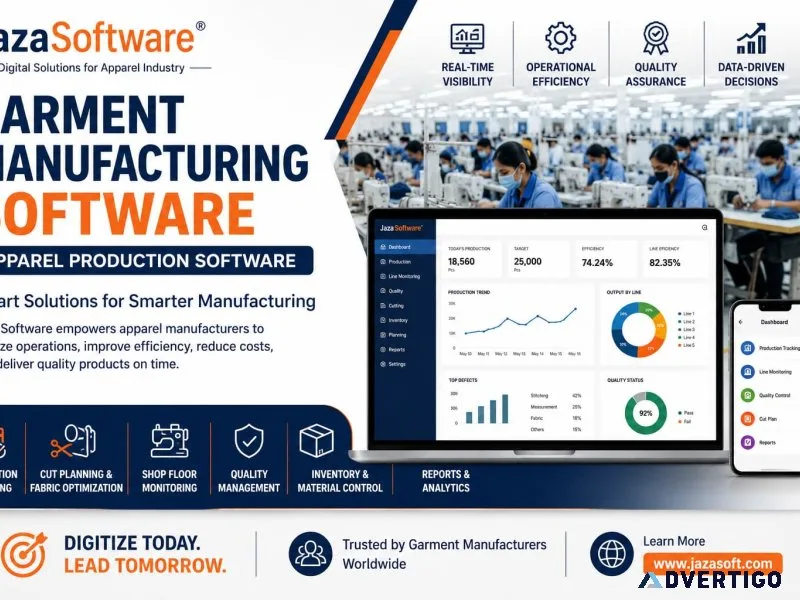 Jaza software garment manufacturing software apparel product