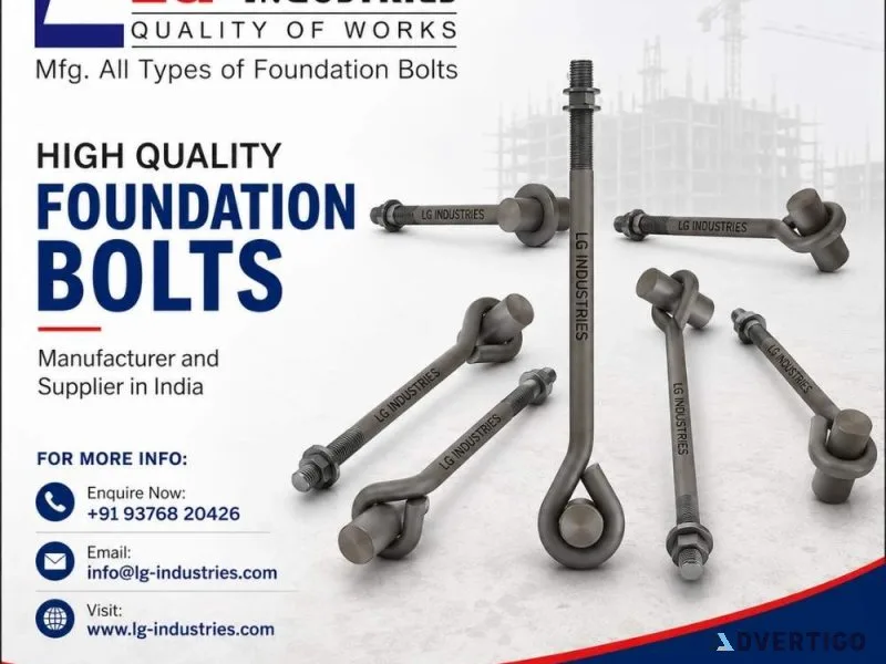 High quality foundation bolt manufacturer and supplier in india