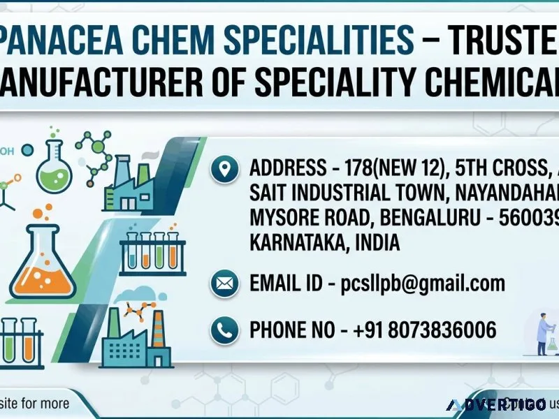 Manufacturer of speciality chemicals in india panacea chem
