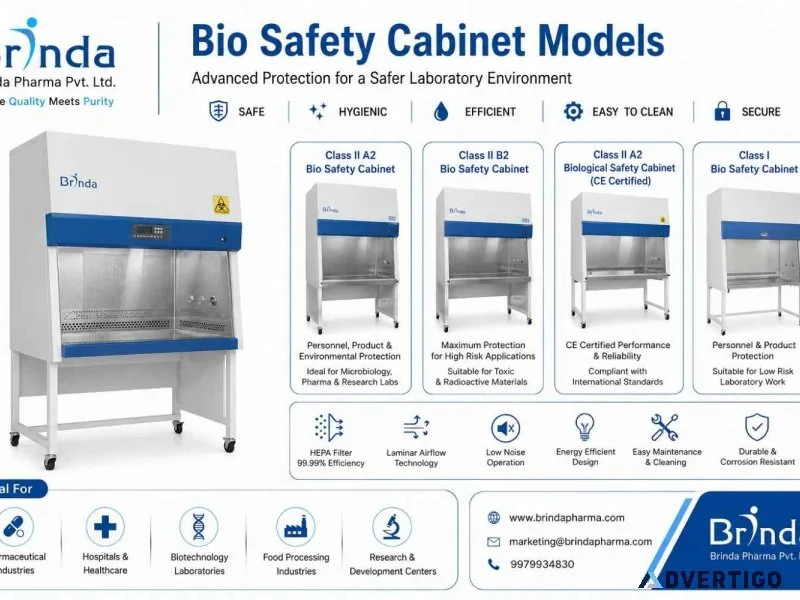 Bio safety cabinet models supplier manufacturer exporter