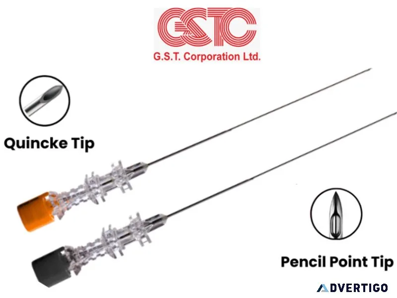 Top spinal needle manufacturers from india gstc